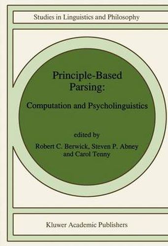 Cover image for Principle-Based Parsing: Computation and Psycholinguistics