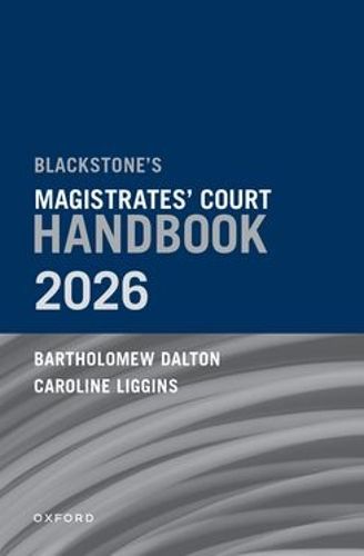 Cover image for Blackstoneas Magistrates' Court Handbook 2026