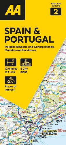 Cover image for AA Road Map Spain & Portugal