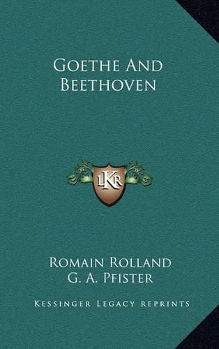 Cover image for Goethe and Beethoven