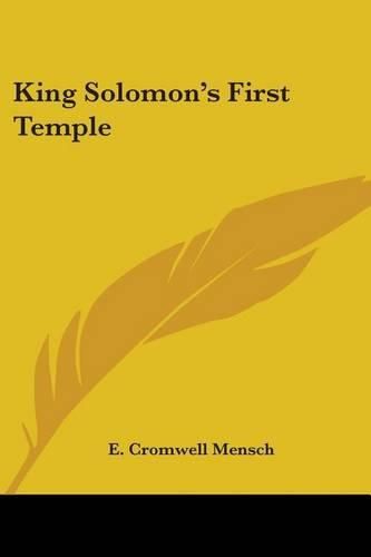 Cover image for King Solomon's First Temple