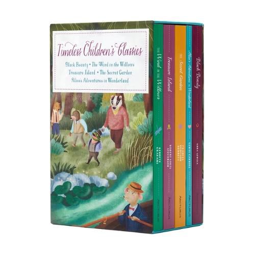 Cover image for Timeless Children's Classics: Black Beauty - The Wind in the Willows - Treasure Island - The Secret Garden - Alice's Adventures in Wonderland