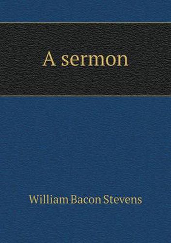 Cover image for A sermon