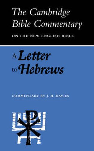 Cover image for A Letter to Hebrews