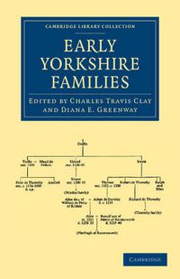 Cover image for Early Yorkshire Families