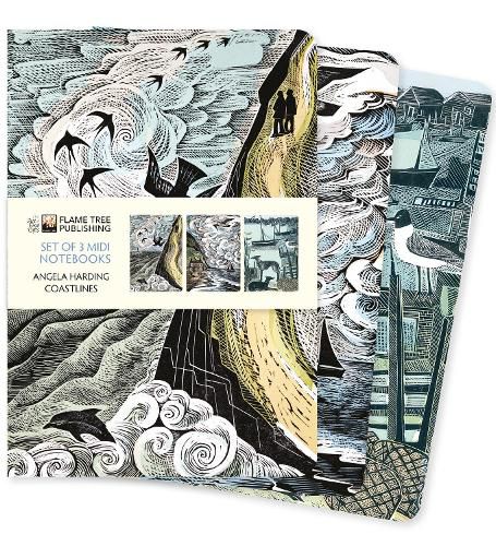 Cover image for Angela Harding: Coastlines Set of 3 Midi Notebooks