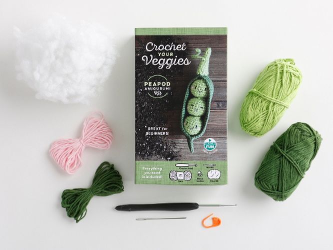 Cover image for Crochet Your Veggies Amigurumi Kit Peapod