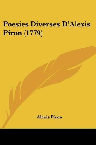 Cover image for Poesies Diverses D'Alexis Piron (1779)