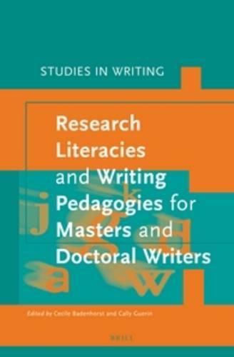 Cover image for Research Literacies and Writing Pedagogies for Masters and Doctoral Writers