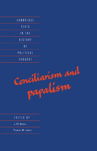 Cover image for Conciliarism and Papalism