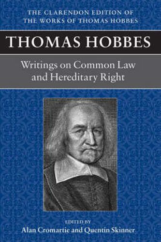 Cover image for Thomas Hobbes: Writings on Common Law and Hereditary Right