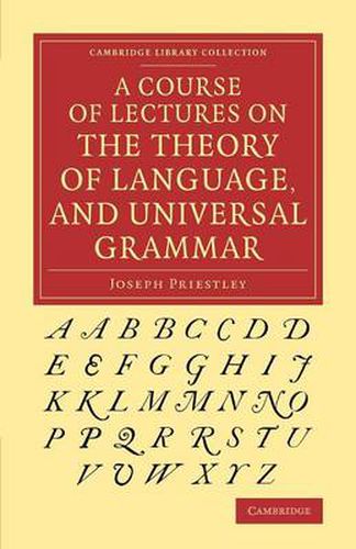Cover image for A Course of Lectures on the Theory of Language, and Universal Grammar