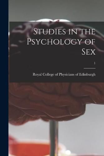 Cover image for Studies in the Psychology of Sex; 1