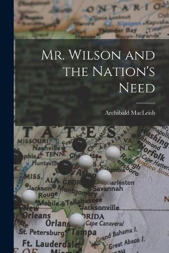 Cover image for Mr. Wilson and the Nation's Need