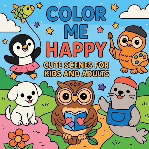 Cover image for Color Me Happy - Cute Scenes for Kids and Adults