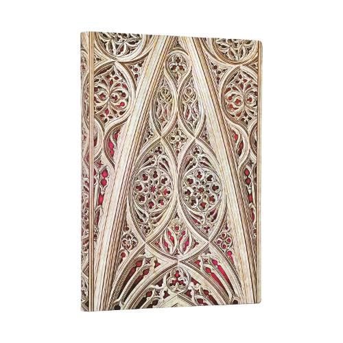 Cover image for Vault of the Milan Cathedral (Burgundy) (Duomo di Milano) Midi Lined Softcover Journal (Elastic Band)