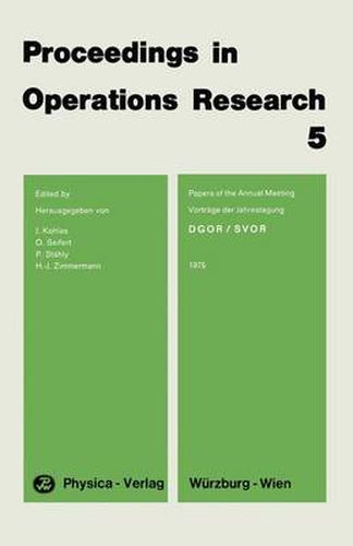 Cover image for Proceedings in Operations Research 5