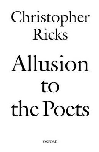 Cover image for Allusion to the Poets