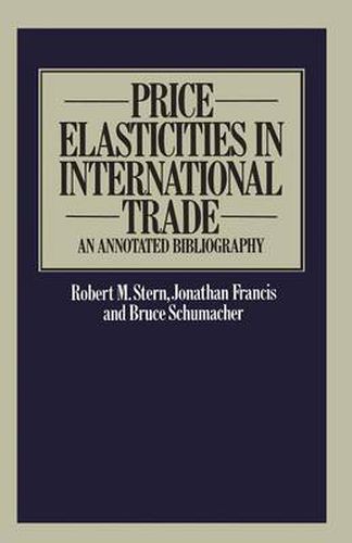 Price Elasticities in International Trade: An Annotated Bibliography