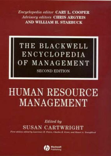 Cover image for The Blackwell Encyclopedia of Management -        Human Resource Management V 5 2E
