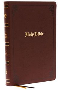 Cover image for KJV, Large Print Center-Column Reference Bible, Bonded Leather, Brown, Red Letter, Comfort Print: Holy Bible, King James Version