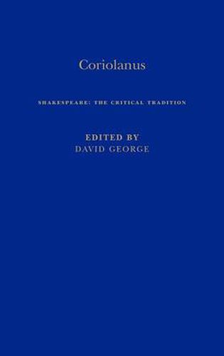 Cover image for Coriolanus: Shakespeare: The Critical Tradition, Volume 1