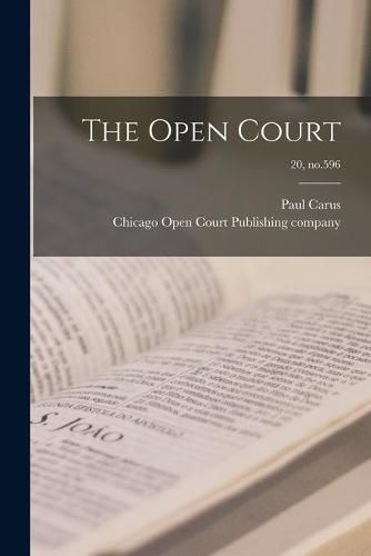 Cover image for The Open Court; 20, no.596