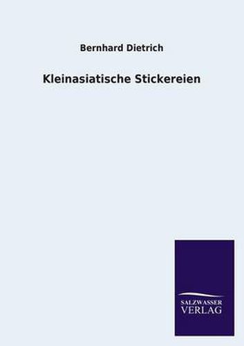 Cover image for Kleinasiatische Stickereien