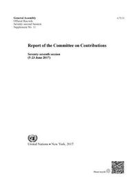 Cover image for Report of the Committee on Contributions: seventy-seventh session (5-23 June 2017)