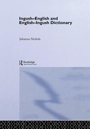 Cover image for Ingush-English and English-Ingush Dictionary