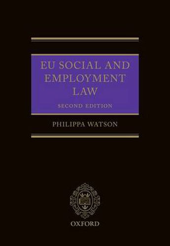 Cover image for EU Social and Employment Law 2E