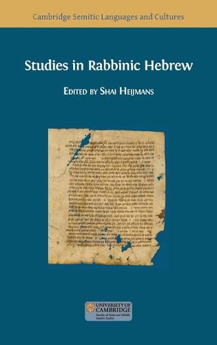 Cover image for Studies in Rabbinic Hebrew