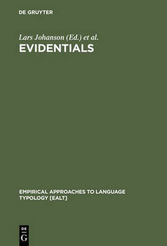 Cover image for Evidentials: Turkic, Iranian and Neighbouring Languages