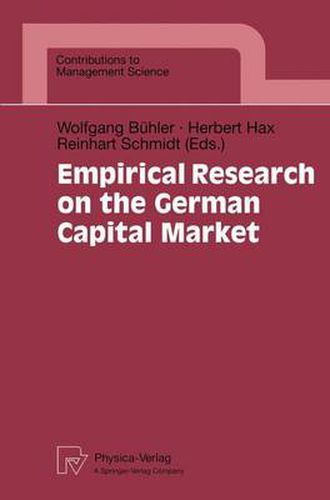 Cover image for Empirical Research on the German Capital Market