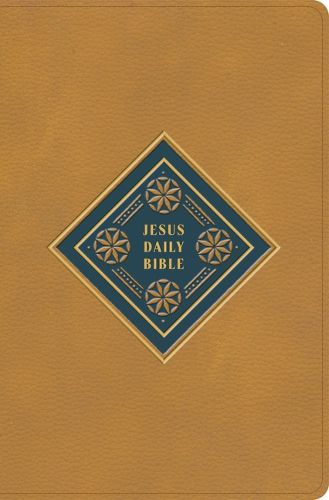 CSB Jesus Daily Bible, Camel Leathertouch