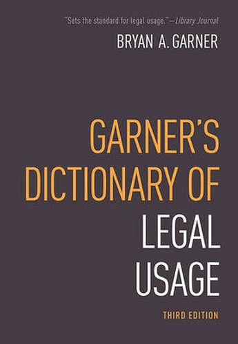 Cover image for Garner's Dictionary of Legal Usage