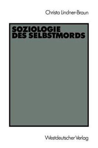 Cover image for Soziologie des Selbstmords