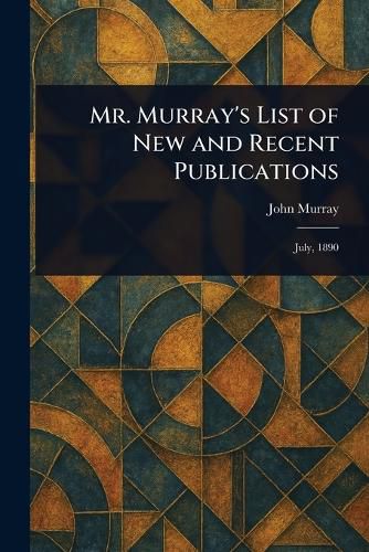 Cover image for Mr. Murray's List of New and Recent Publications