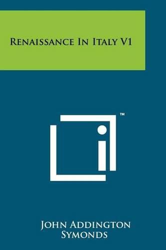 Cover image for Renaissance in Italy V1