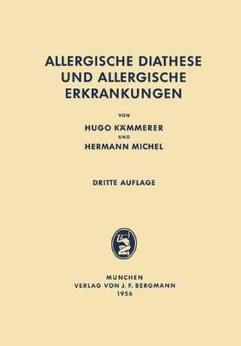 Cover image for Allergische Diathese und allergische Erkrankungen