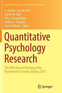 Cover image for Quantitative Psychology Research: The 80th Annual Meeting of the Psychometric Society, Beijing, 2015