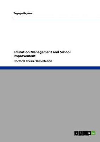 Cover image for Education Management and School Improvement