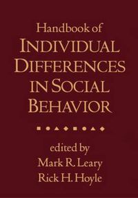 Cover image for Handbook of Individual Differences in Social Behavior