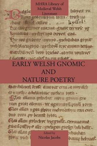 Cover image for Early Welsh Gnomic and Nature Poetry