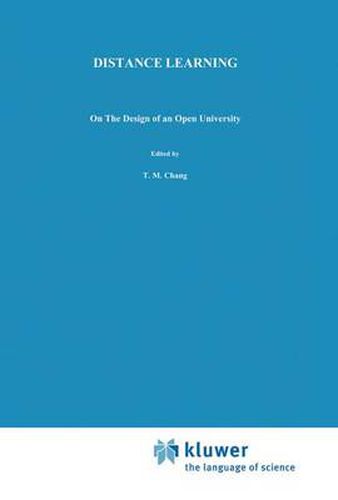 Cover image for Distance Learning: On the Design of an Open University