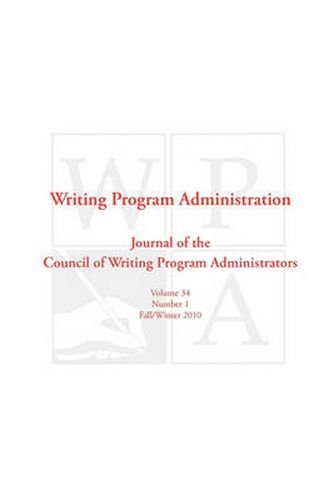 Cover image for Wpa: Writing Program Administration 34.1