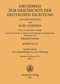 Cover image for Sechstes Buch: Vom Siebenjahrigen Bis Zum Weltkriege: Nationale Dichtung. Teil 1