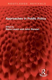 Cover image for Approaches in Public Policy