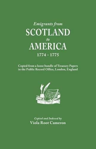 Cover image for Emigrants from Scotland to America 1774-1775