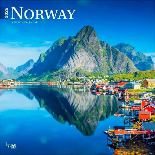 Cover image for Norway 2026 12 X 24 Inch (Hanging) Monthly Square Wall Calendar Plastic-Free